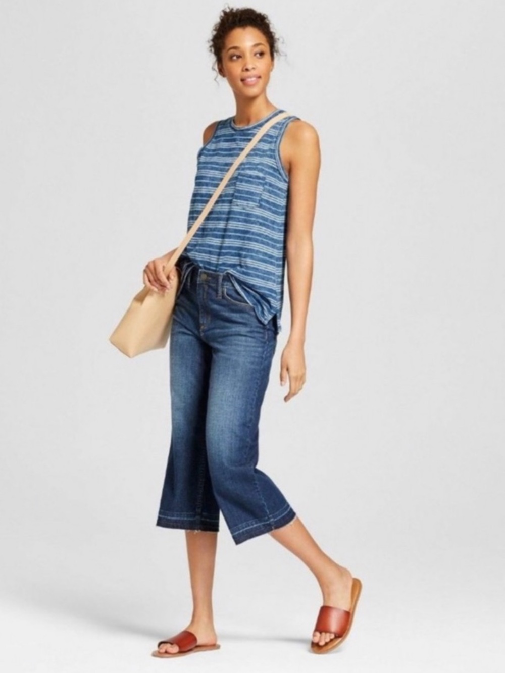 NWT Universal Thread High-Rise Wide-Leg Crop Jean